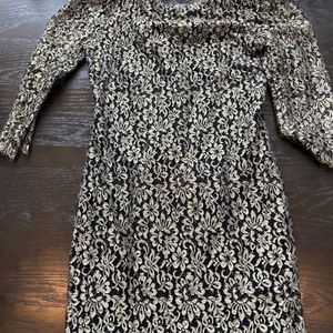 Diane Von Furstenburg Black and Gold Dresss